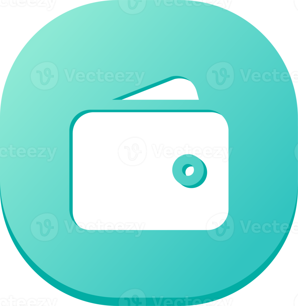 Wallet icon in flat design style. Finance signs illustration. png