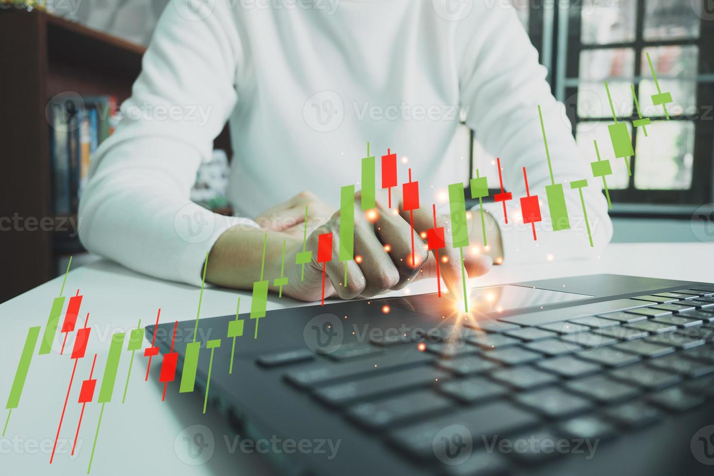 Investment ideas and technology business, Funds, Stock market and digital assets, Investors or trader, Financial data analysis, Stock graphs and forex trading, business finance background photo