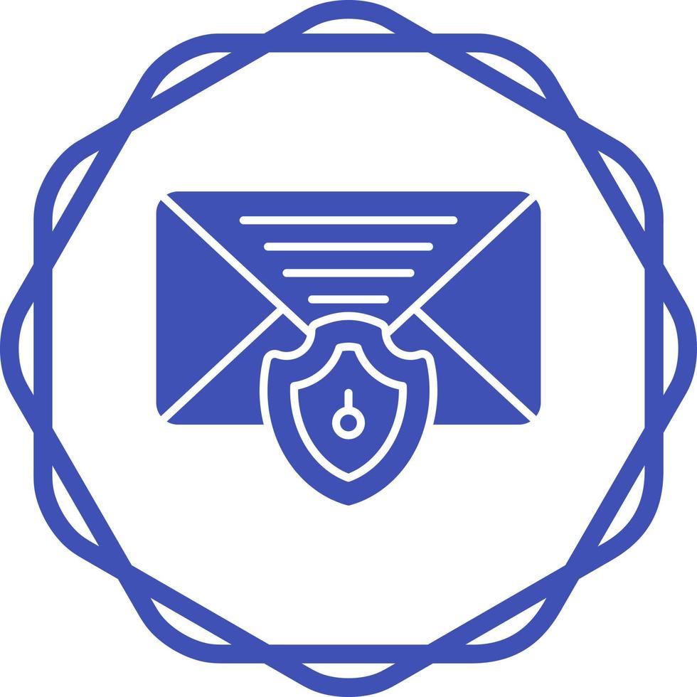 icono de vector de protección de correo