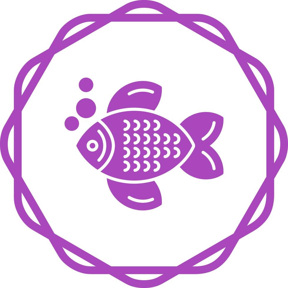 icono de vector de pescado