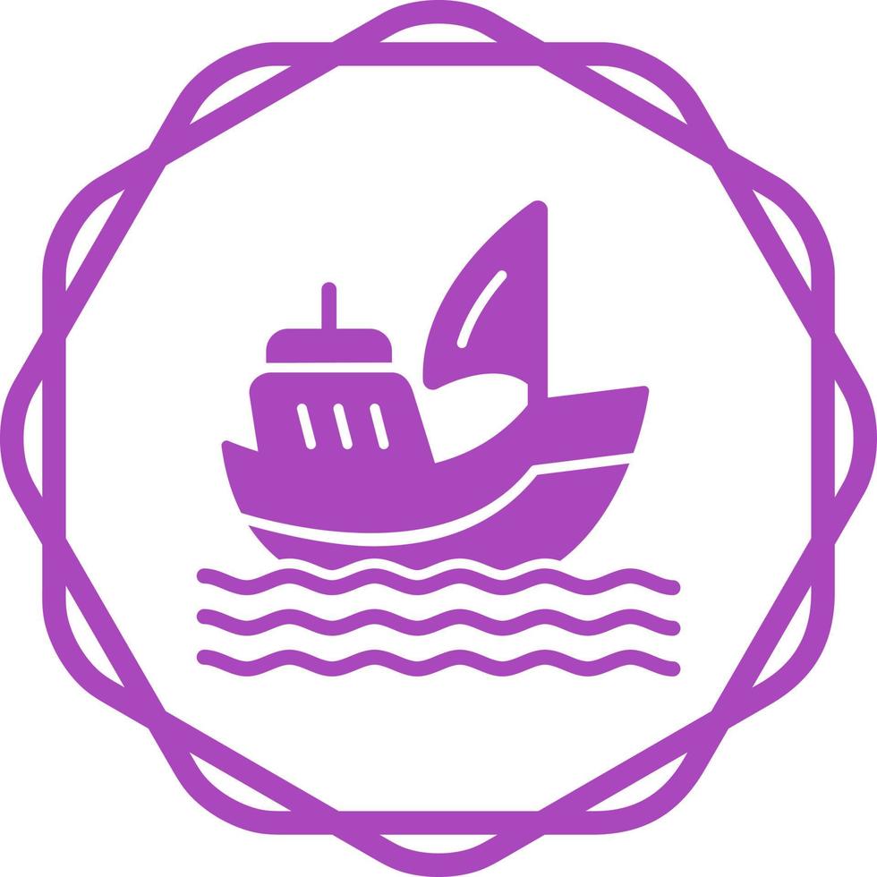 icono de vector de barco