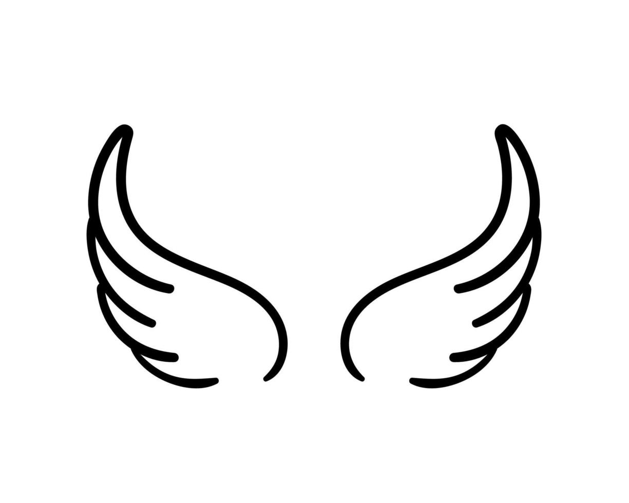 angel wings in heaven hawk feather wing pattern vector