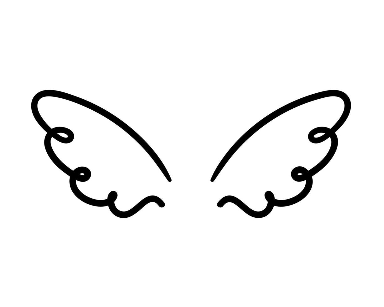 angel wings in heaven hawk feather wing pattern vector