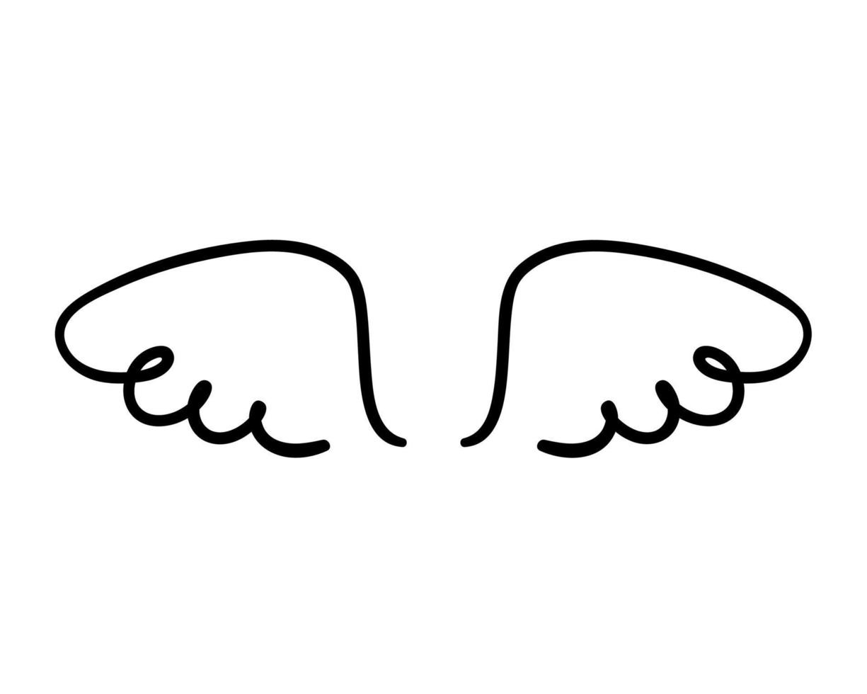 angel wings in heaven hawk feather wing pattern vector