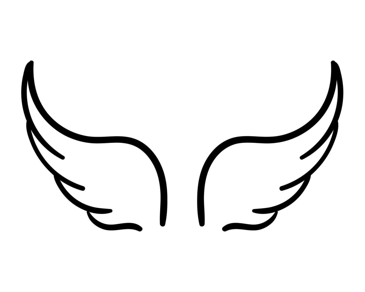 angel wings in heaven hawk feather wing pattern vector