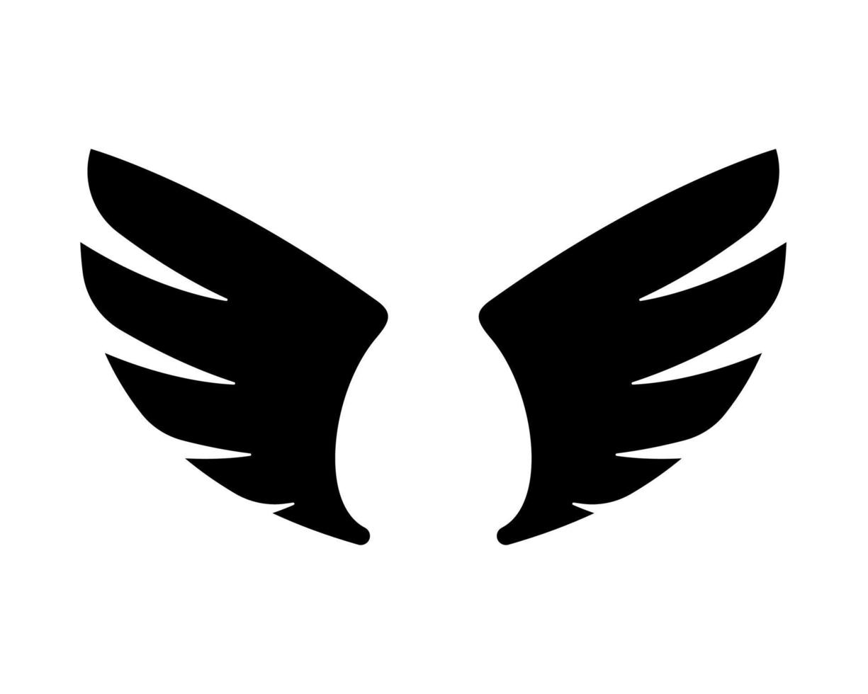 angel wings in heaven hawk feather wing pattern vector