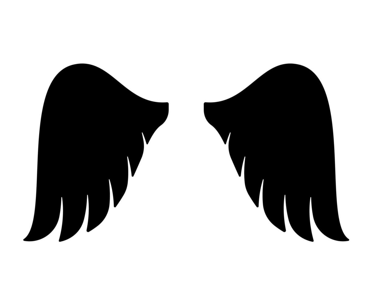 angel wings in heaven hawk feather wing pattern vector