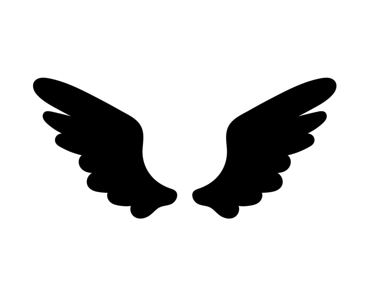 angel wings in heaven hawk feather wing pattern vector