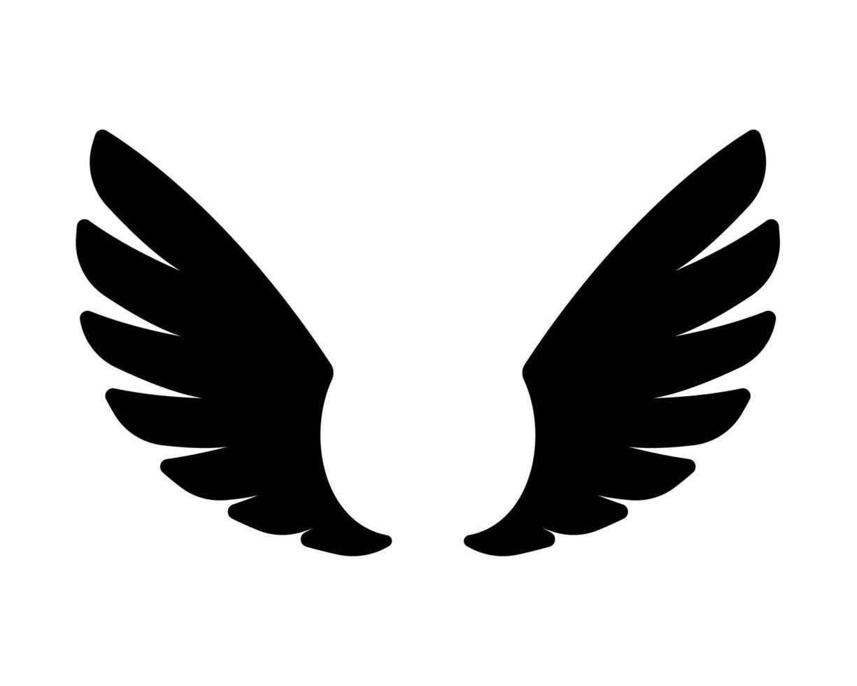 angel wings in heaven hawk feather wing pattern vector