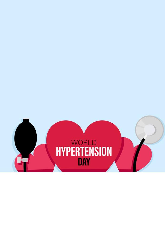 World hypertension day poster vector