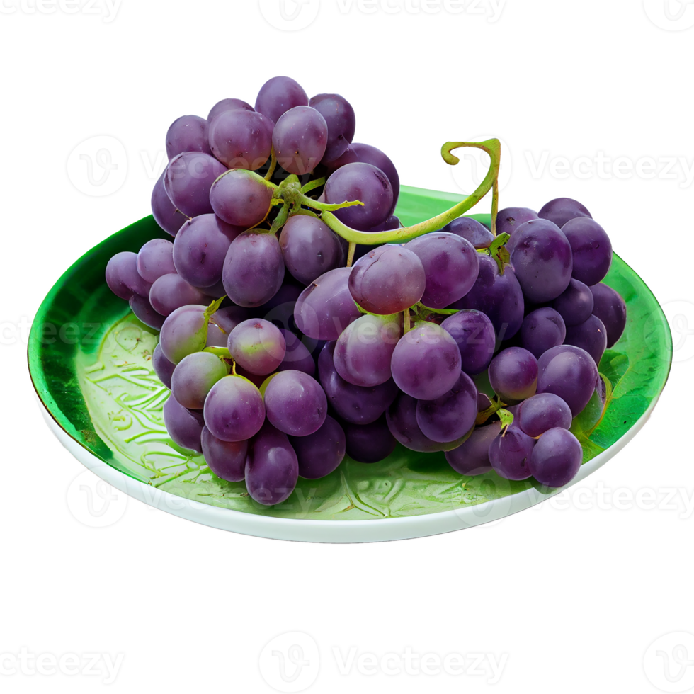 Bunch of grapes on png transparent background