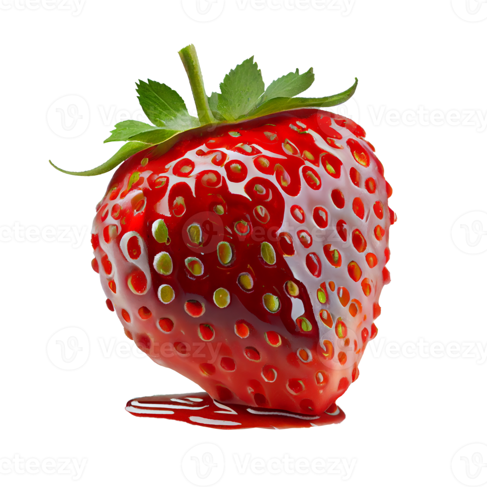 Strawberry cut out, red strawberry on transparent background png