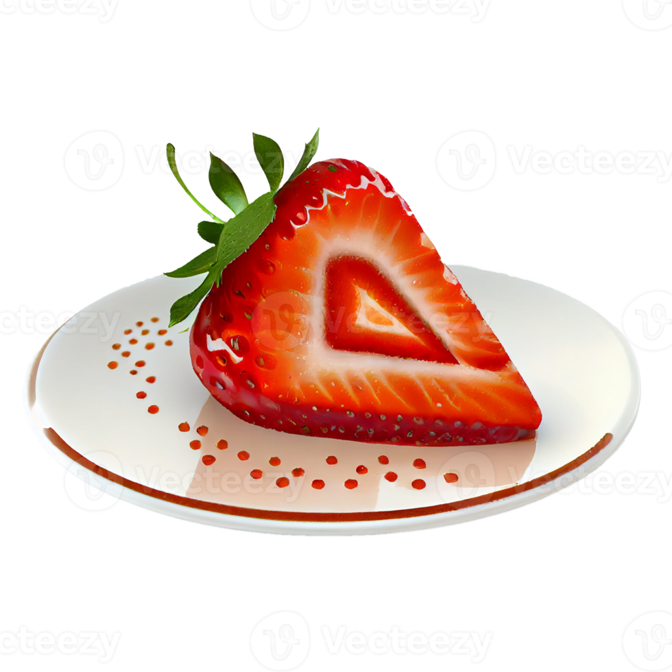 Strawberry cut out, red strawberry on transparent background png