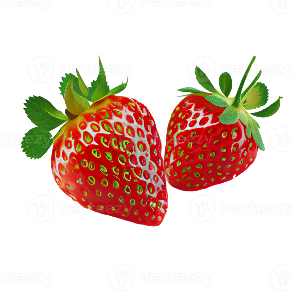 Erdbeere Schnitt aus, rot Erdbeere auf transparent Hintergrund png
