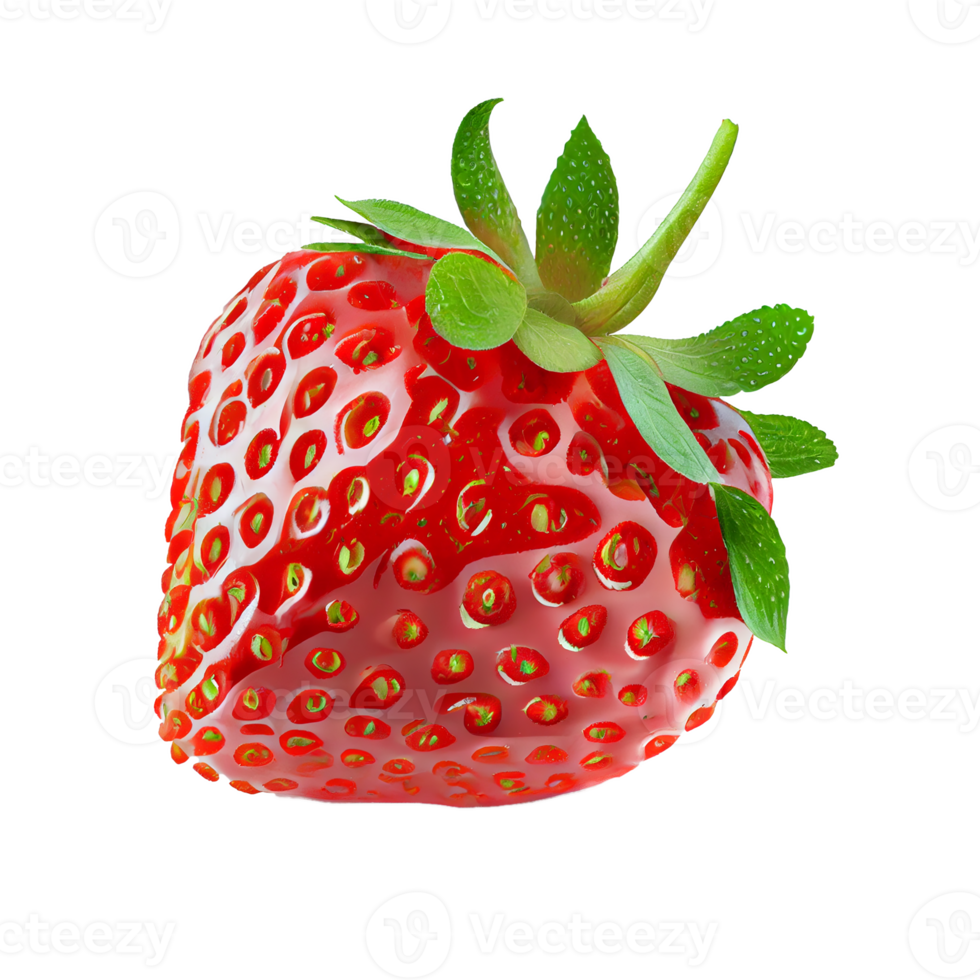 Strawberry cut out, red strawberry on transparent background png