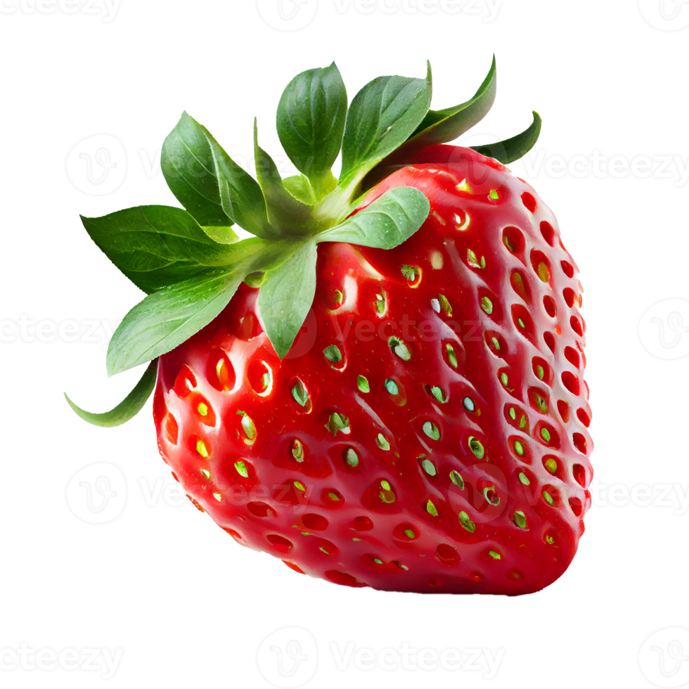 Strawberry cut out, red strawberry on transparent background png