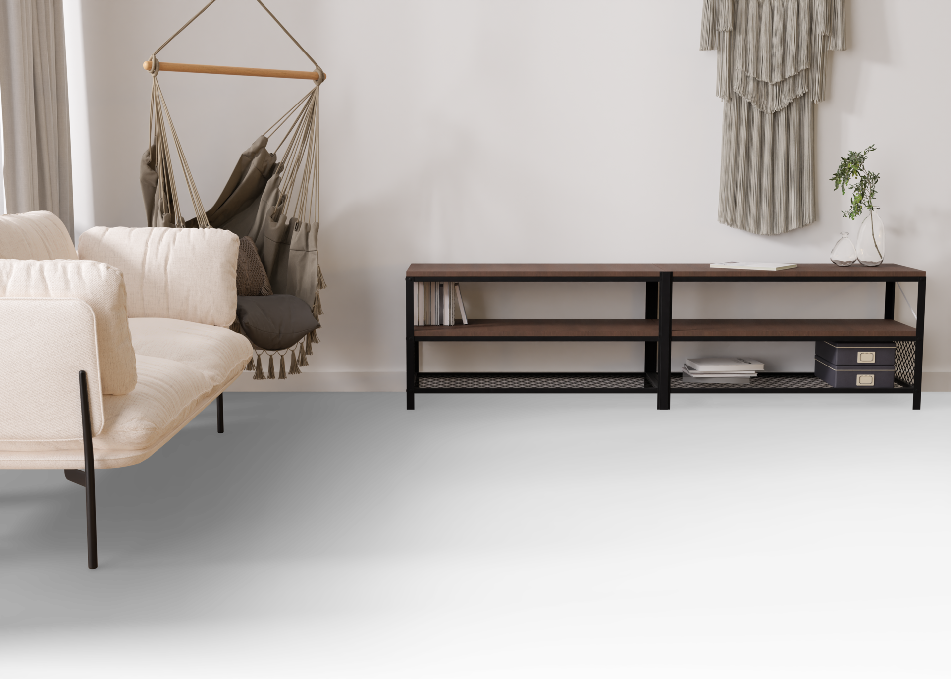 Floor covering presentation mock up as png. Transparent template, easy