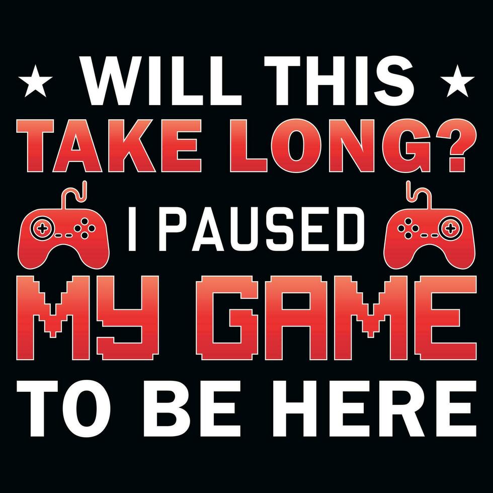 Gaming typography tshirt design vector