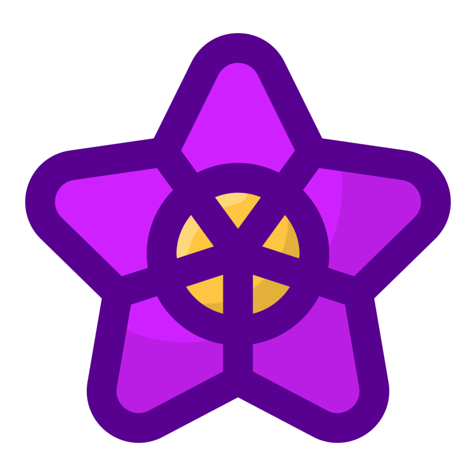 purple flower element free PNG