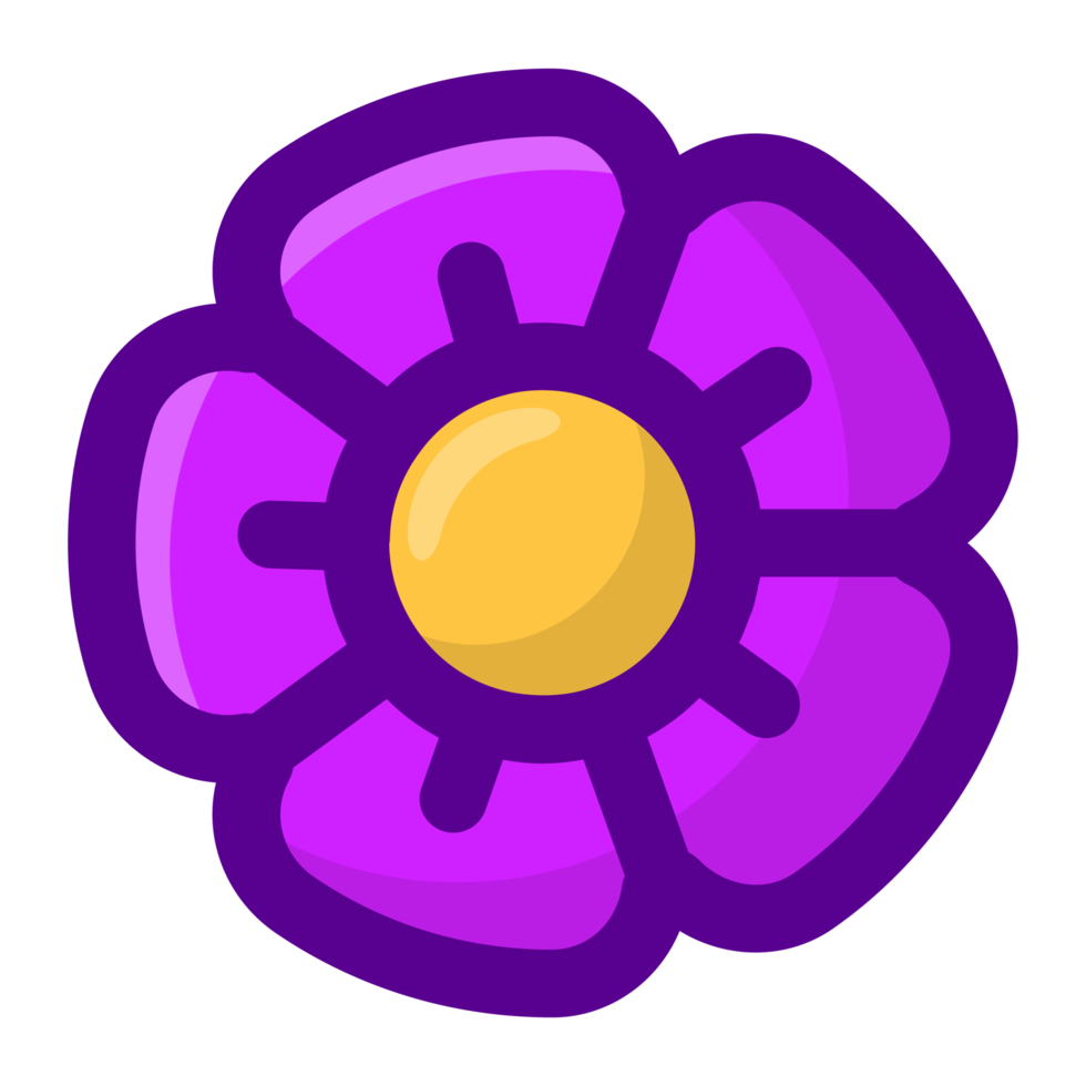 purple flower element free PNG