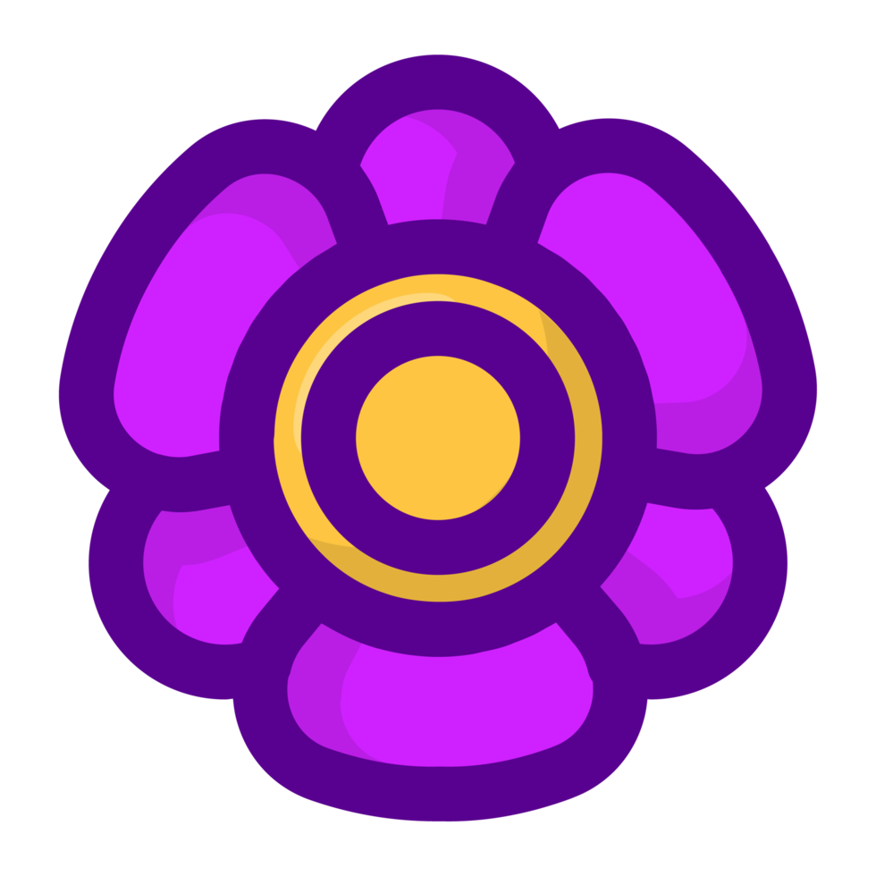 purple flower element free PNG