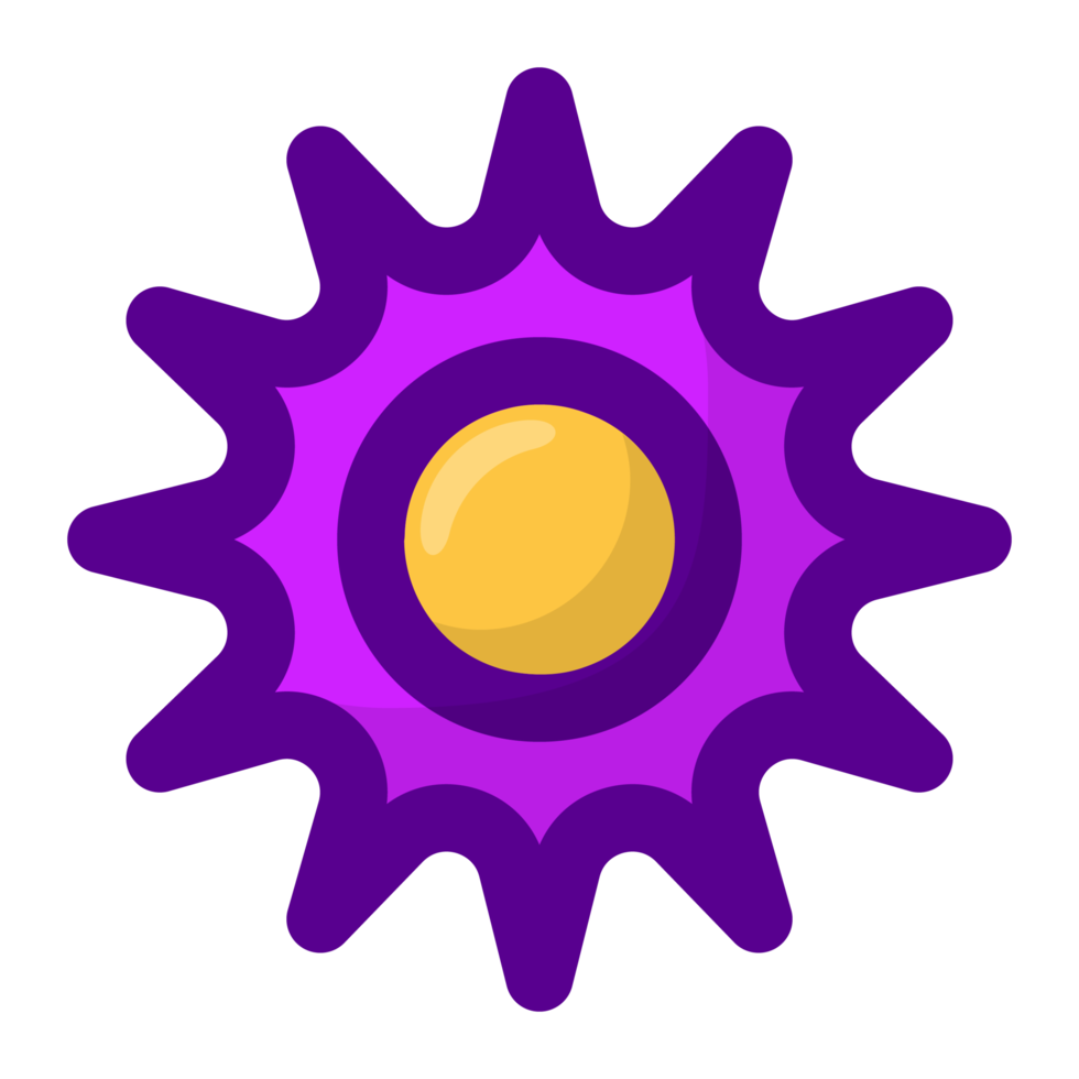 purple flower element free PNG