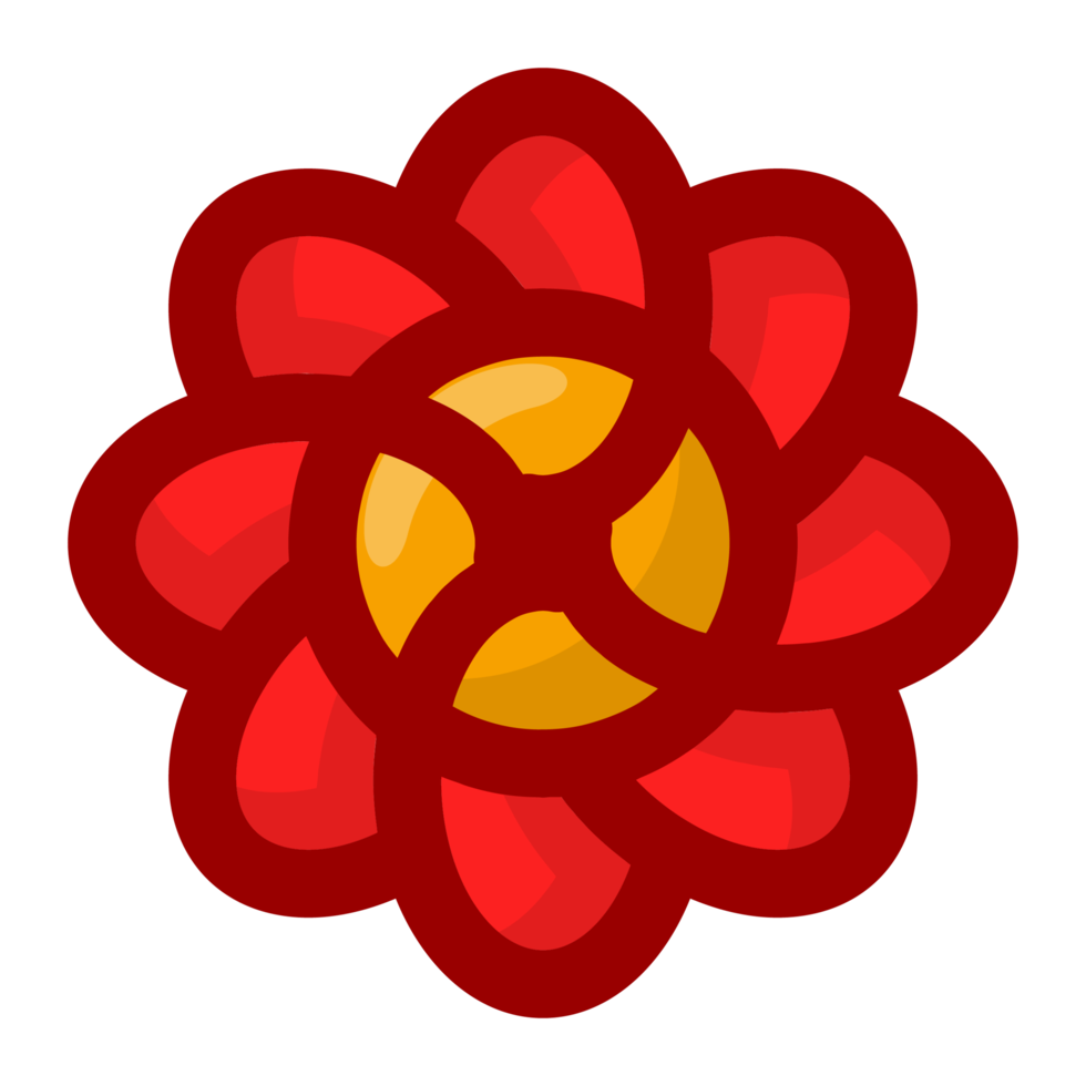 Beautiful red flower free PNG