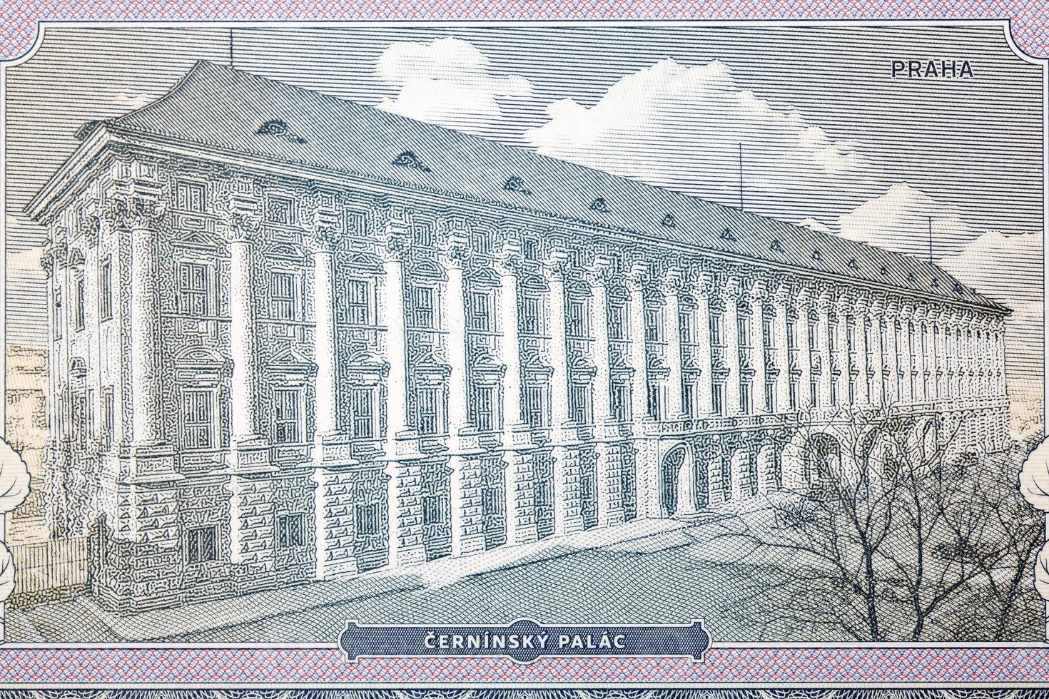 Czernin Palace in Prague from money photo