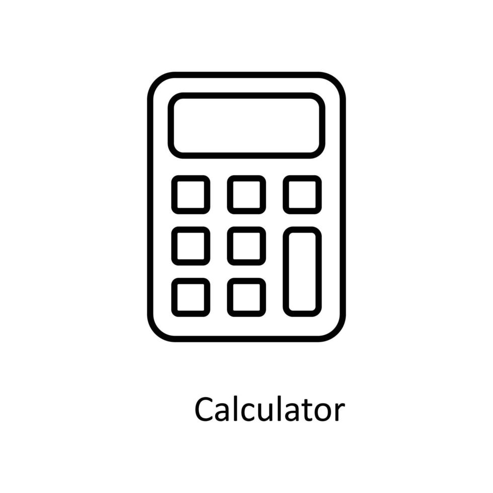 Calculator Vector  outline Icons. Simple stock illustration stock