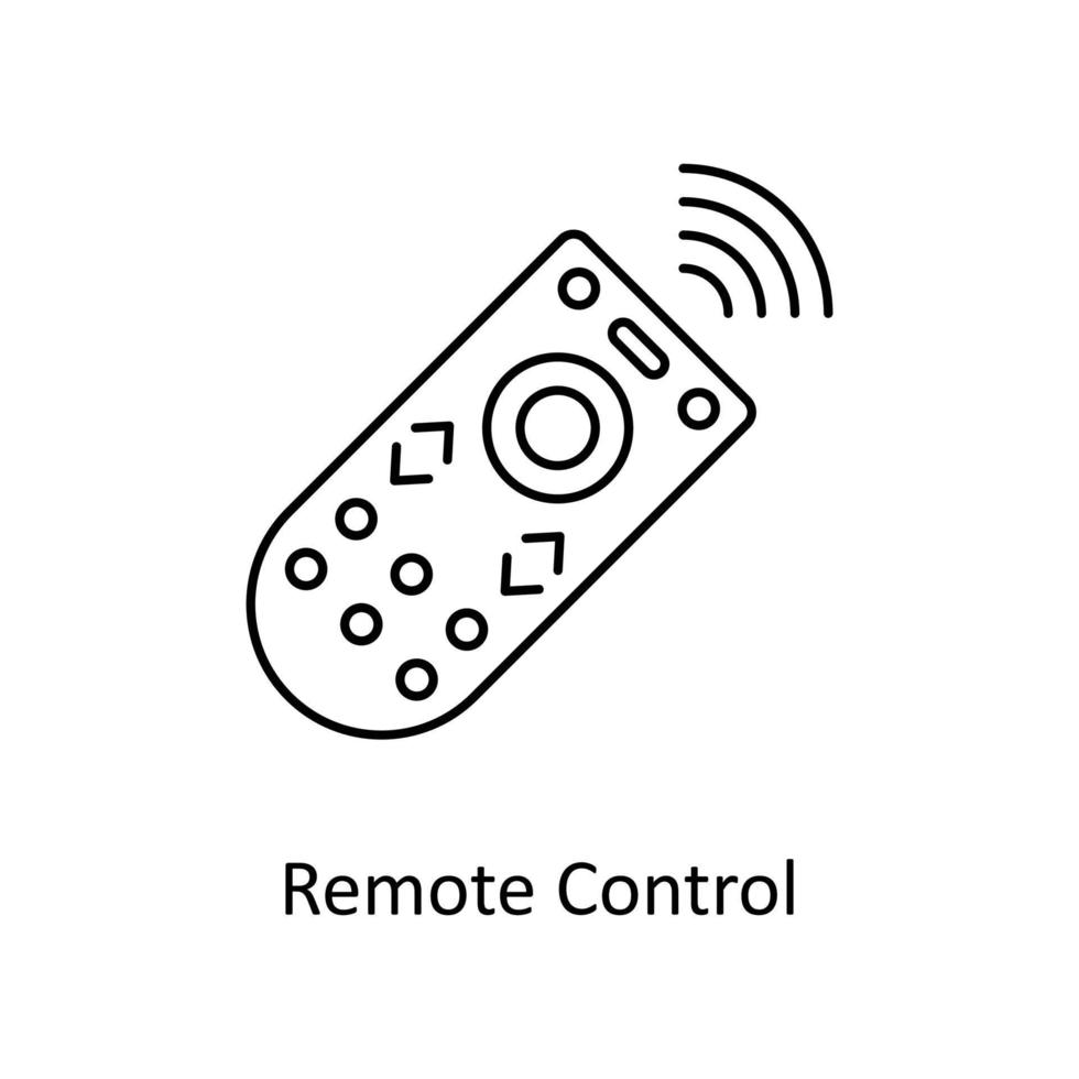 remoto controlar vector contorno iconos sencillo valores ilustración valores