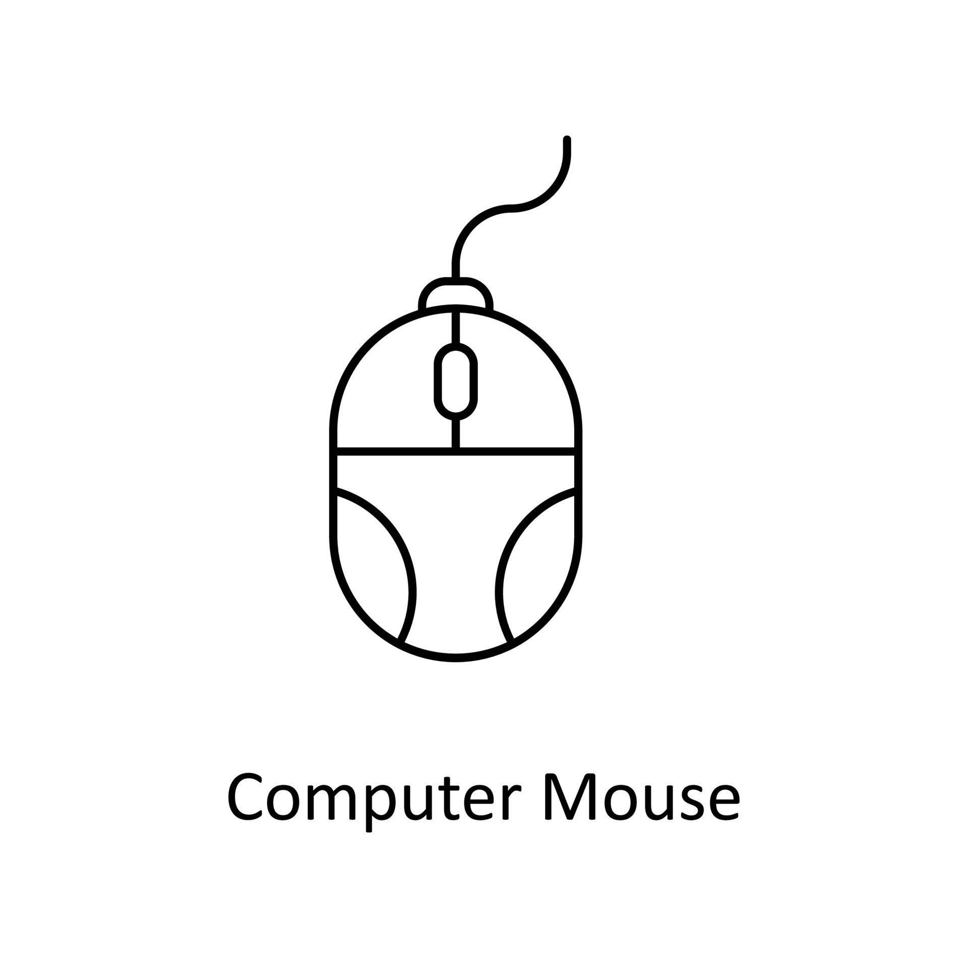 Computer Mouse Vector outline Icons. Simple stock illustration stock