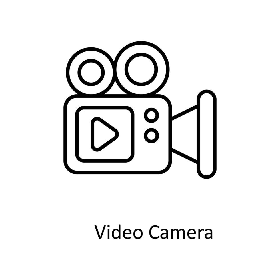 Video Camera Vector  outline Icons. Simple stock illustration stock