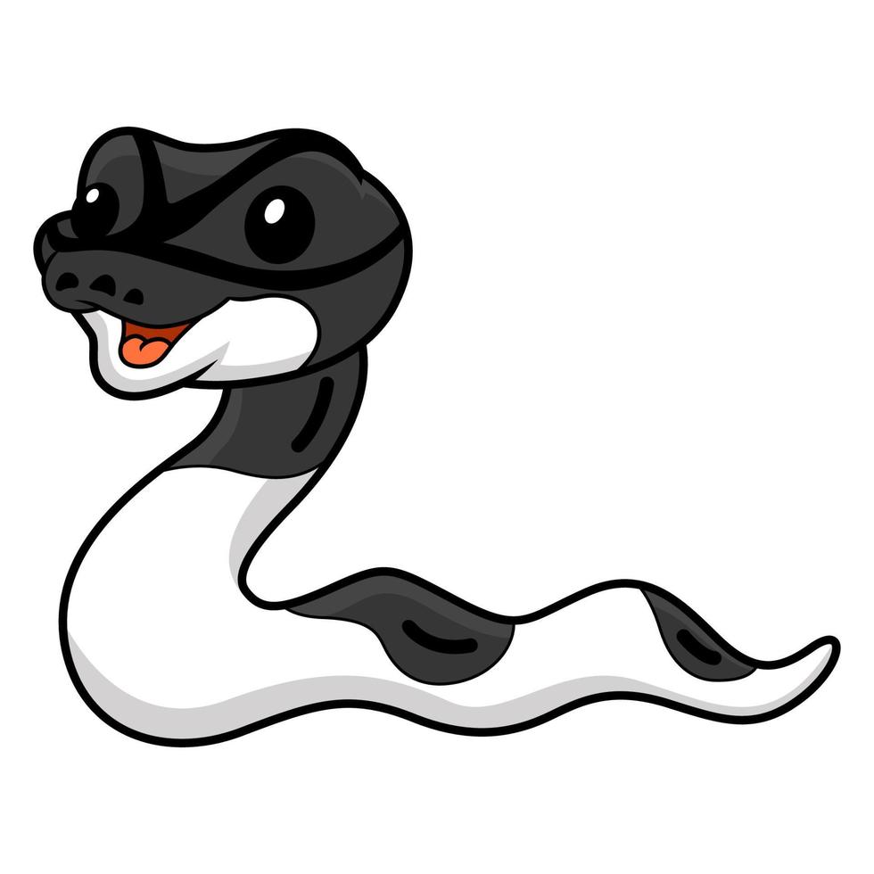 Cute panda pied ball python cartoon 22431701 Vector Art at Vecteezy