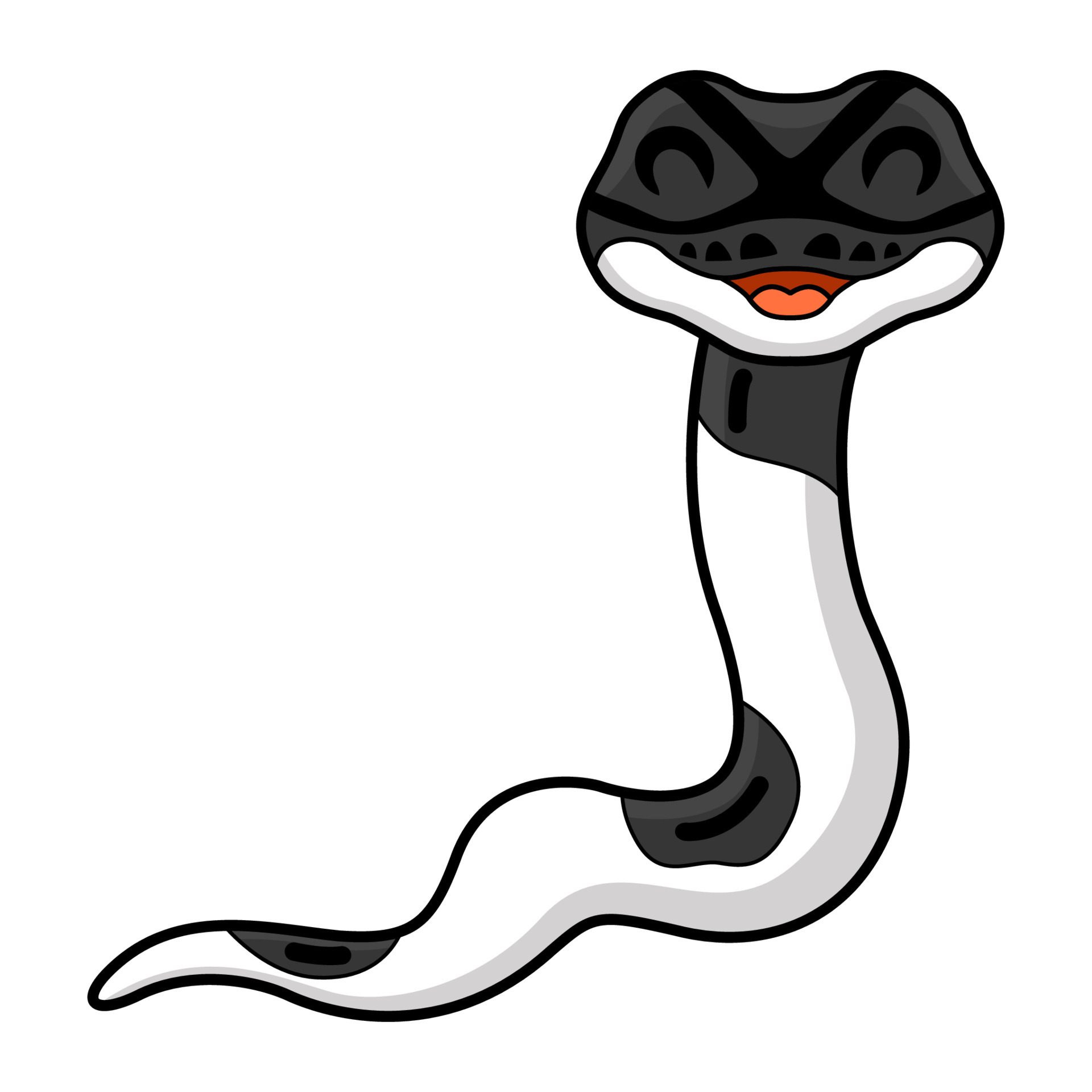 Cute panda pied ball python cartoon 22431712 Vector Art at Vecteezy