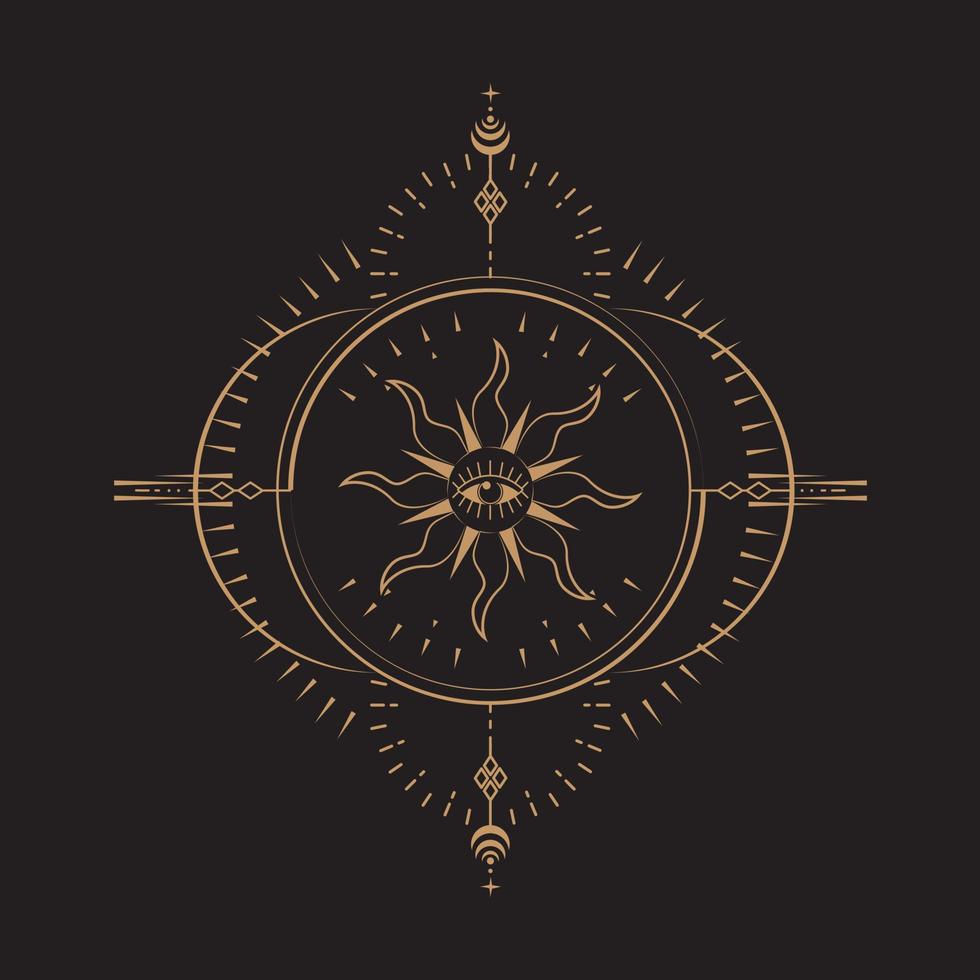 Celestial Magic Mystical and Esoteric Illustration vector