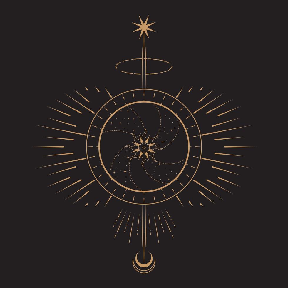Celestial Magic Mystical and Esoteric Illustration vector