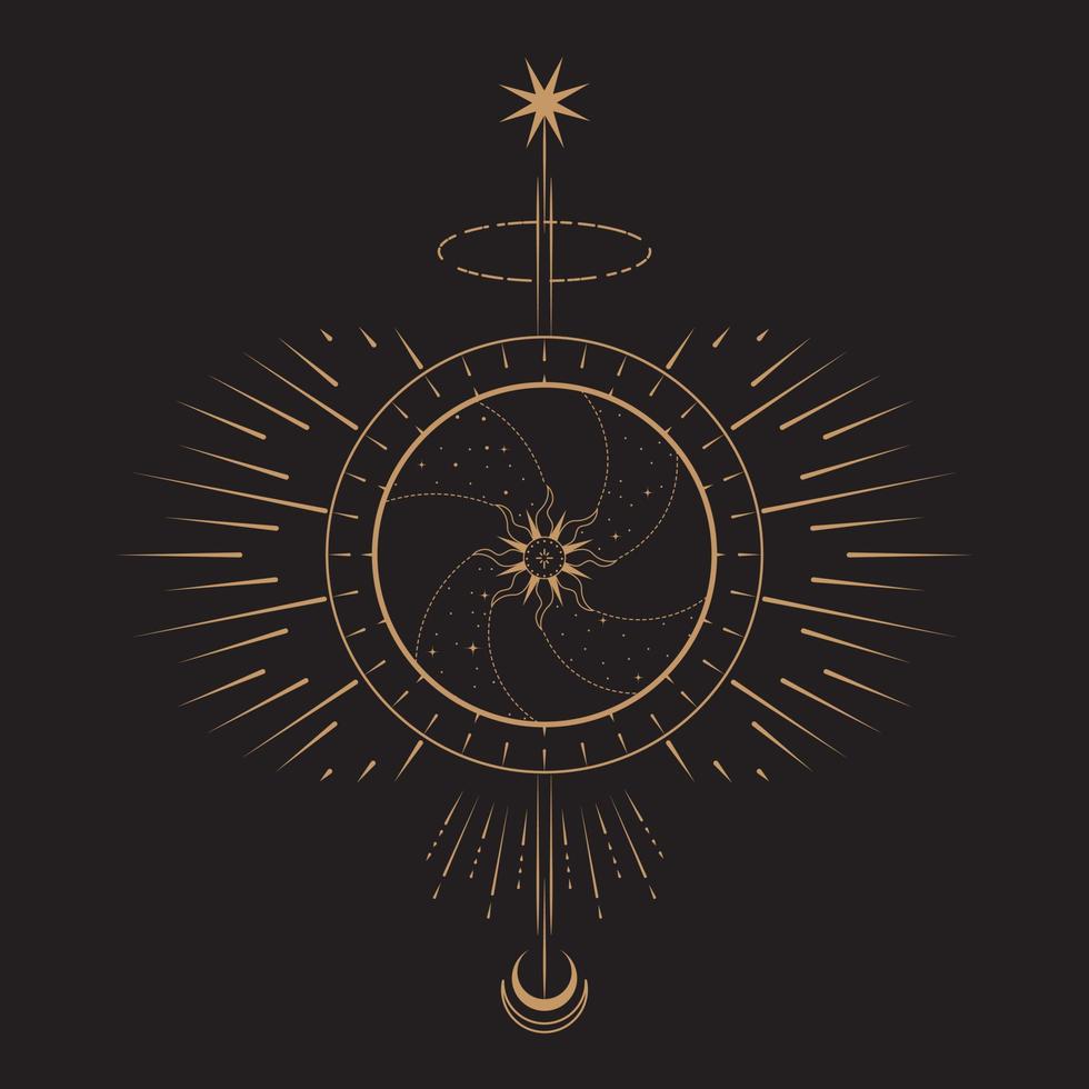 Celestial Magic Mystical and Esoteric Illustration vector