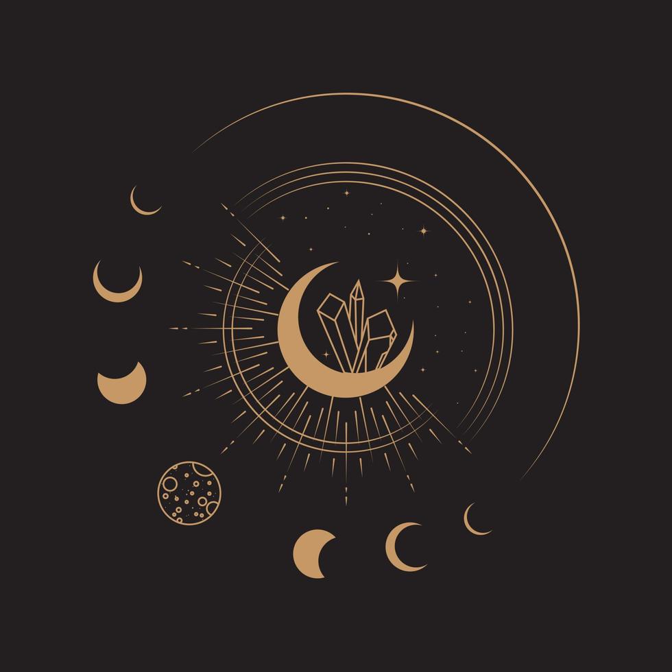 Celestial Magic Mystical and Esoteric Illustration vector