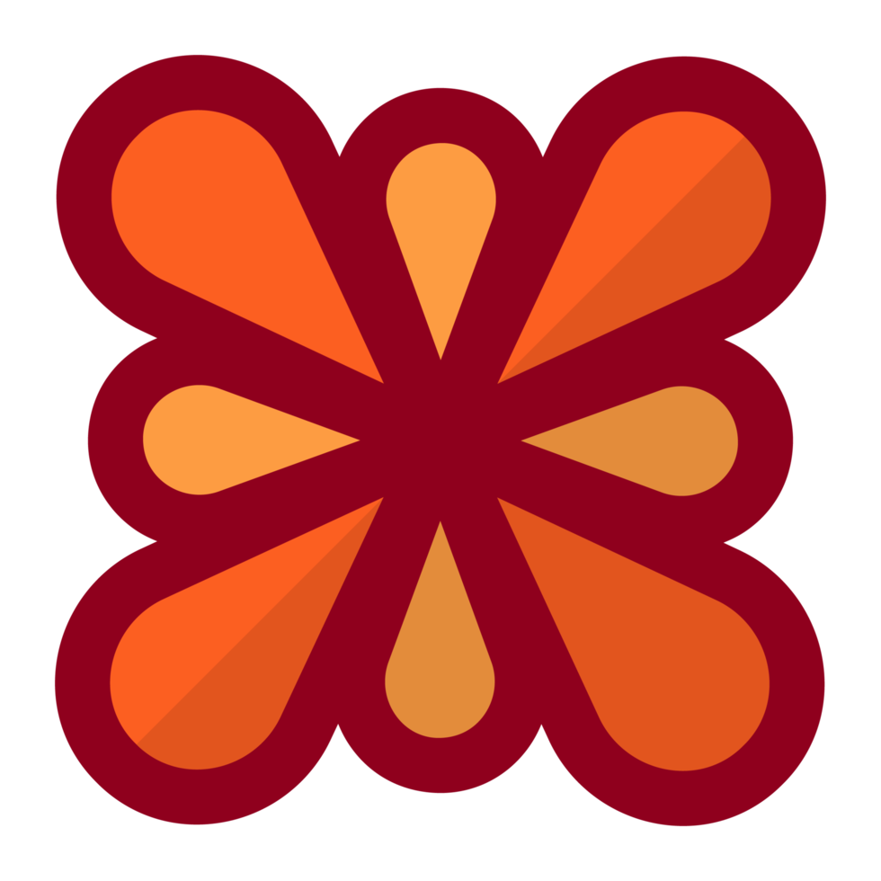 orange flower element free PNG