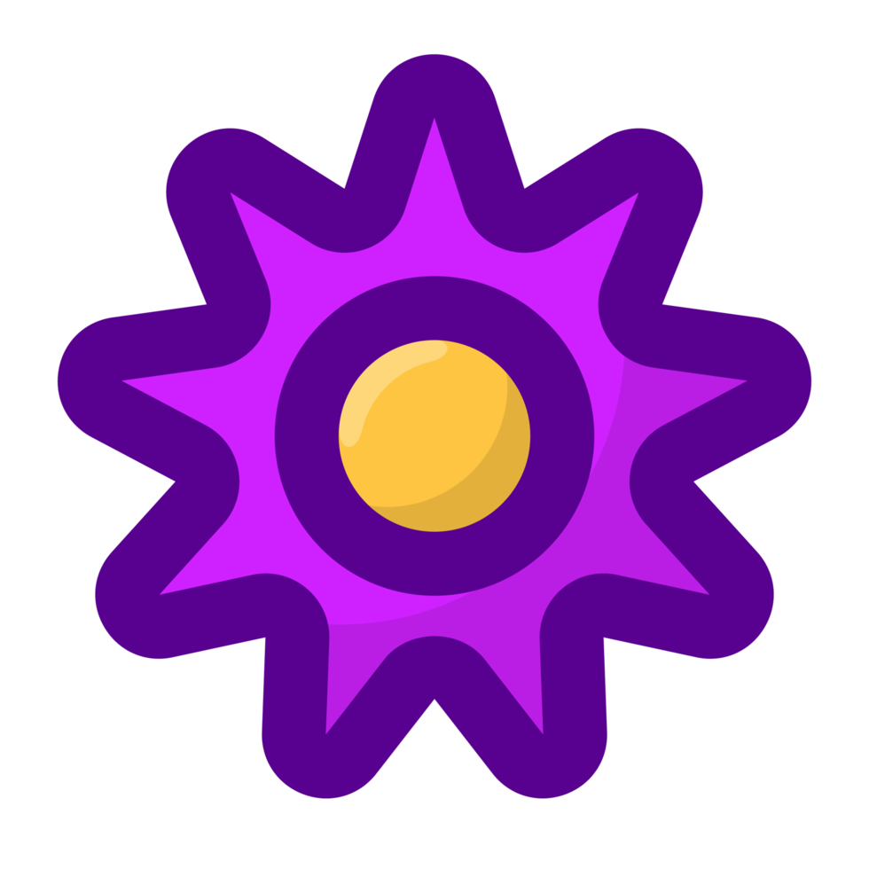 purple flower element free PNG