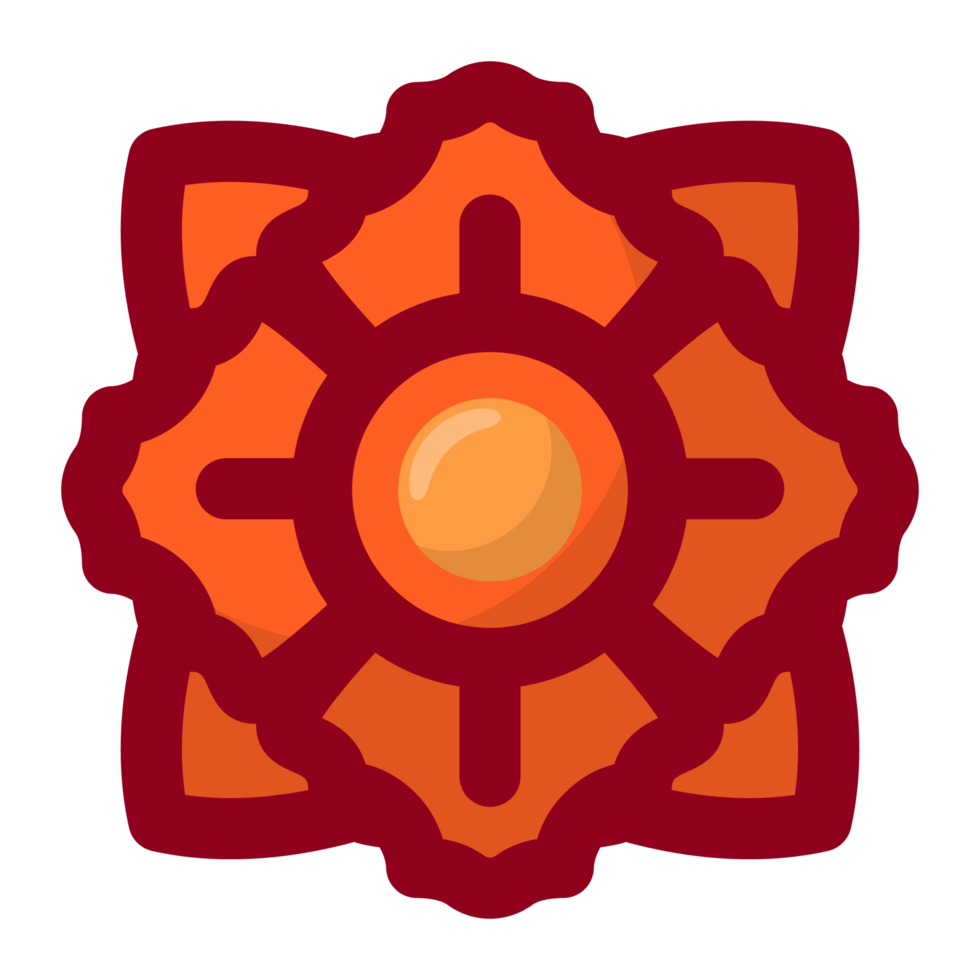 orange flower element free PNG