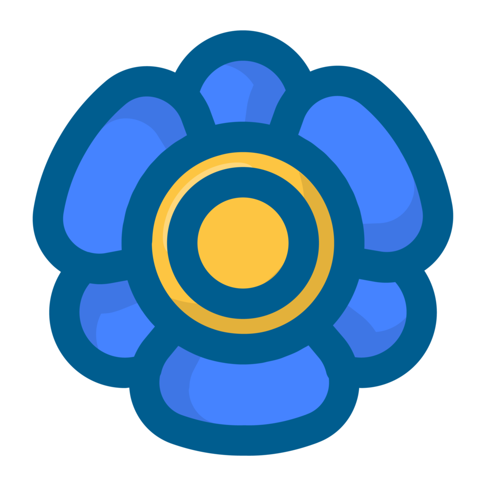 blu fiore no sfondo gratuito png