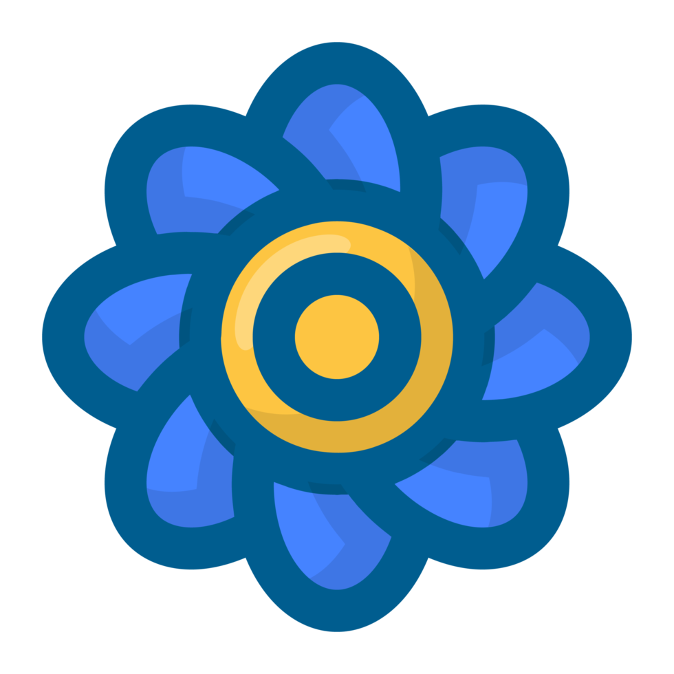 blu fiore no sfondo gratuito png