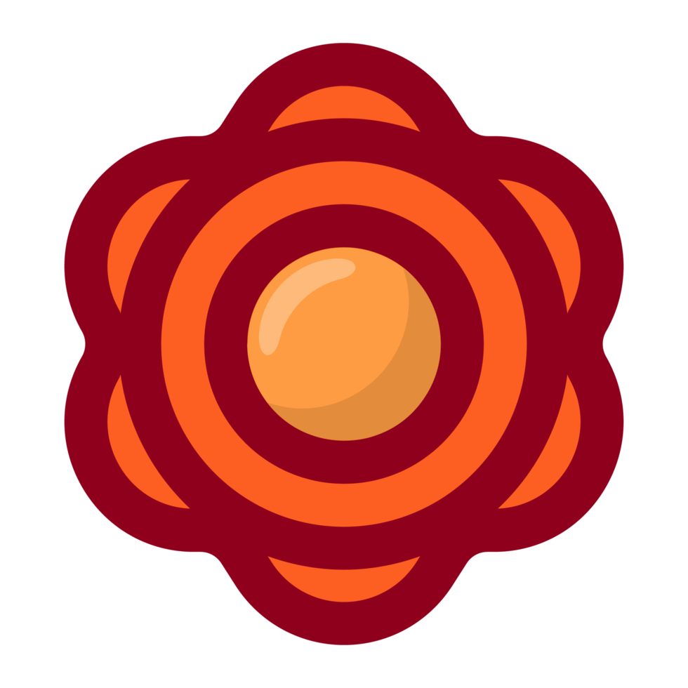 orange flower element free PNG