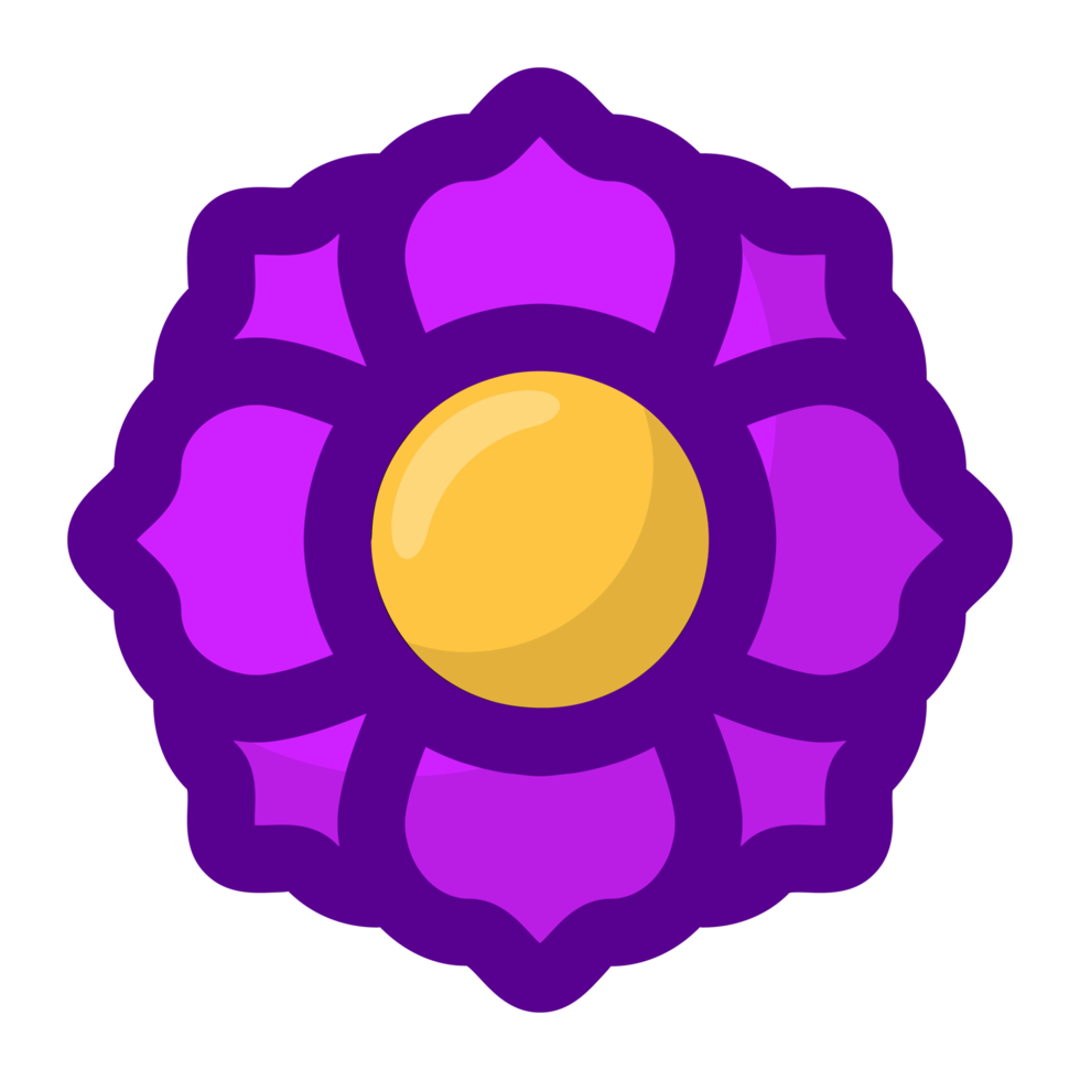 purple flower element free PNG