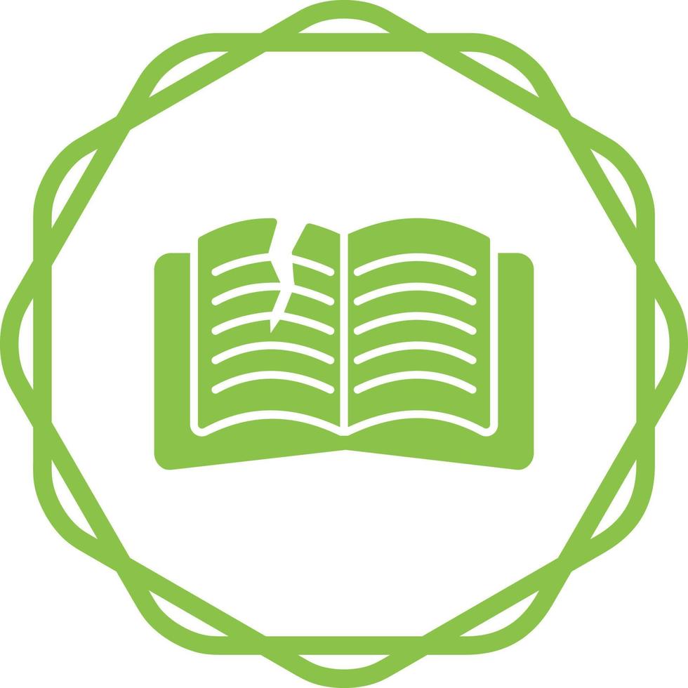 Teared Book Vector Icon