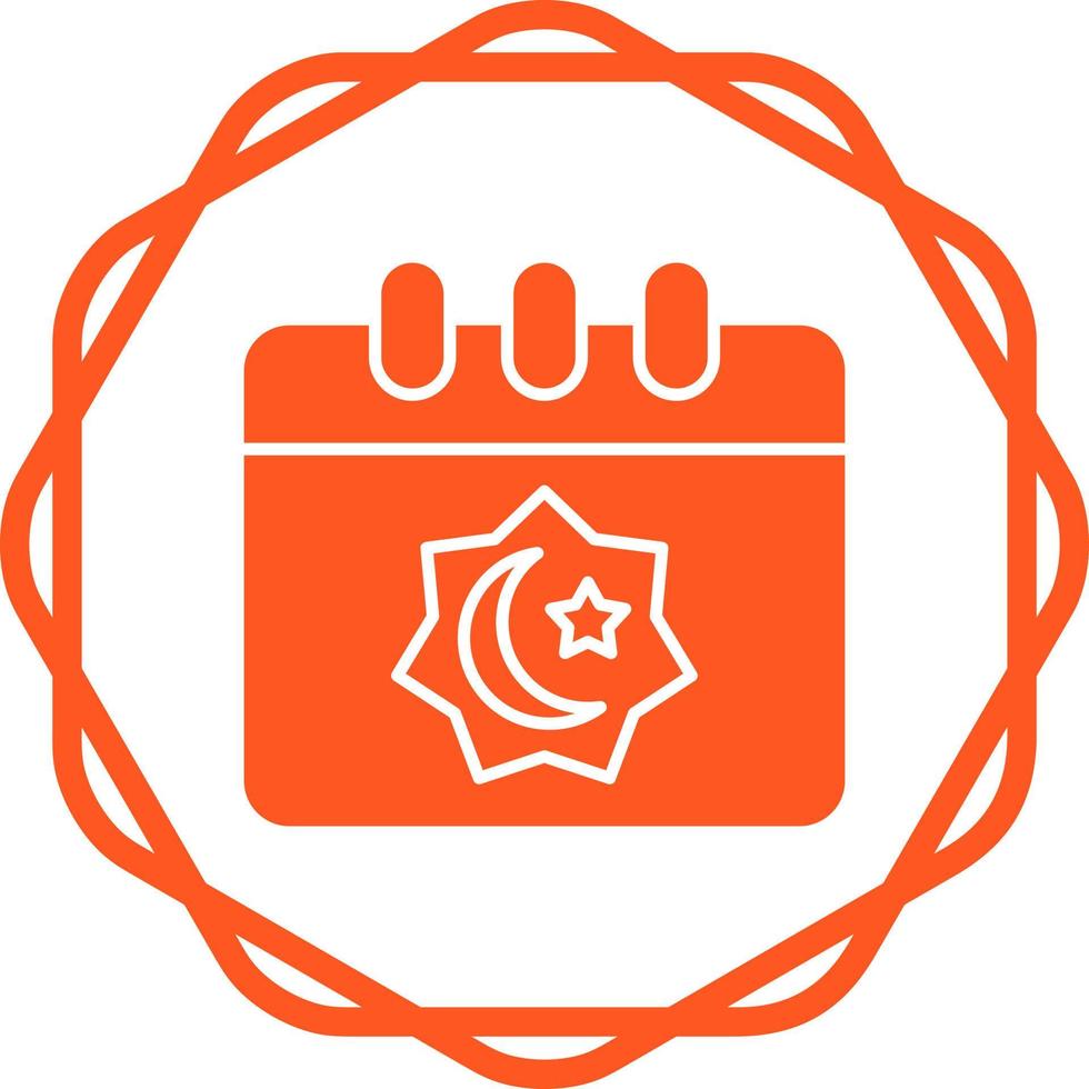 Islamic Calendar Vector Icon