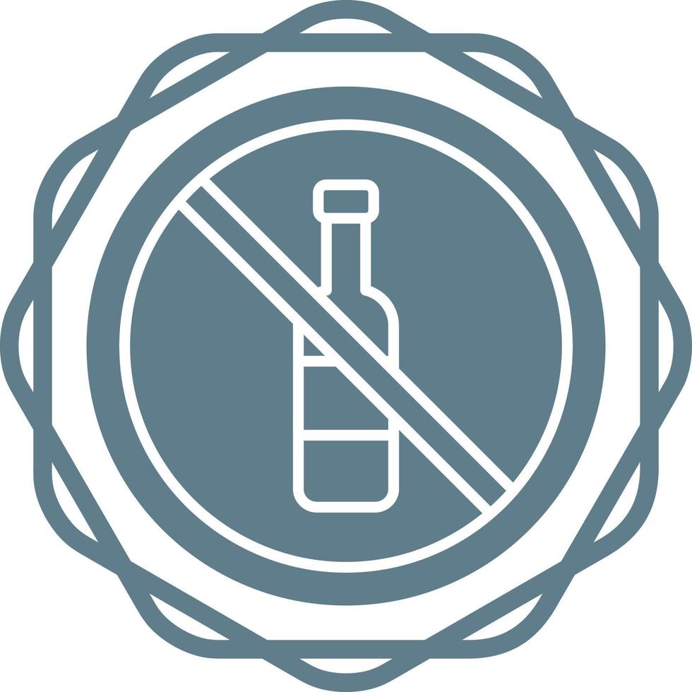 No Alcohol Vector Icon