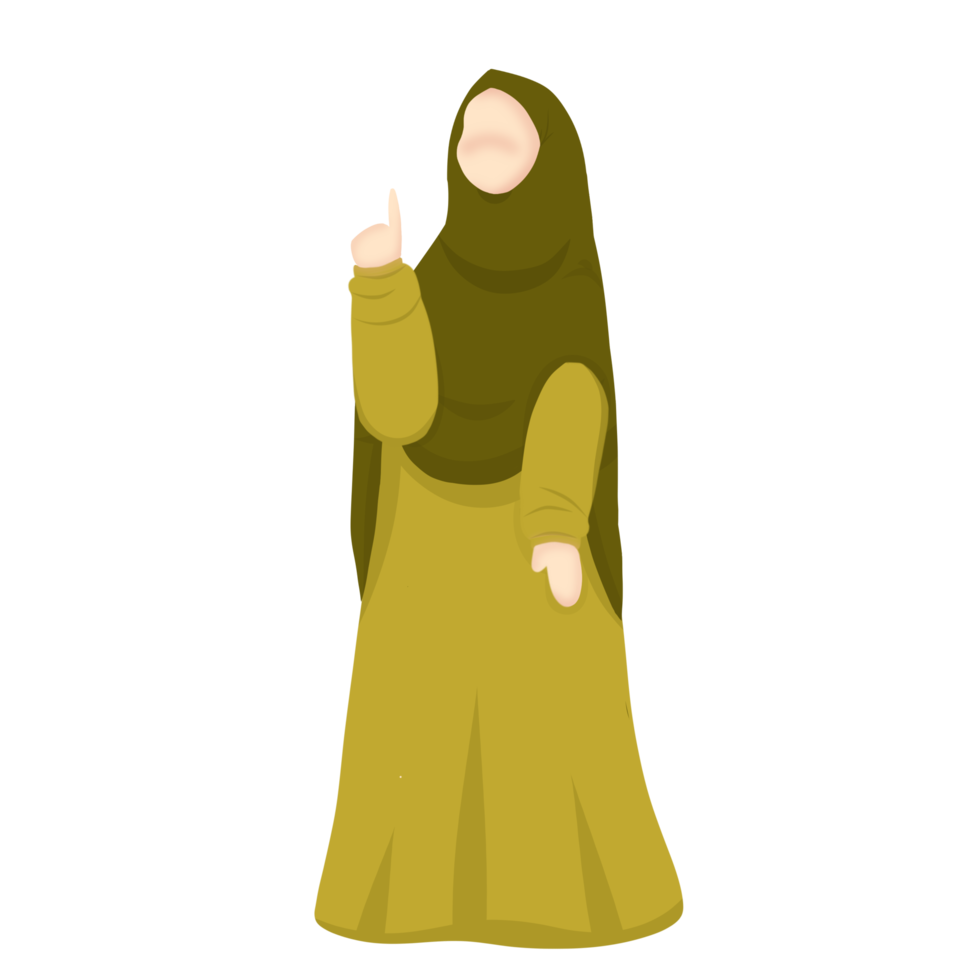 femmes personnage portant hijab png