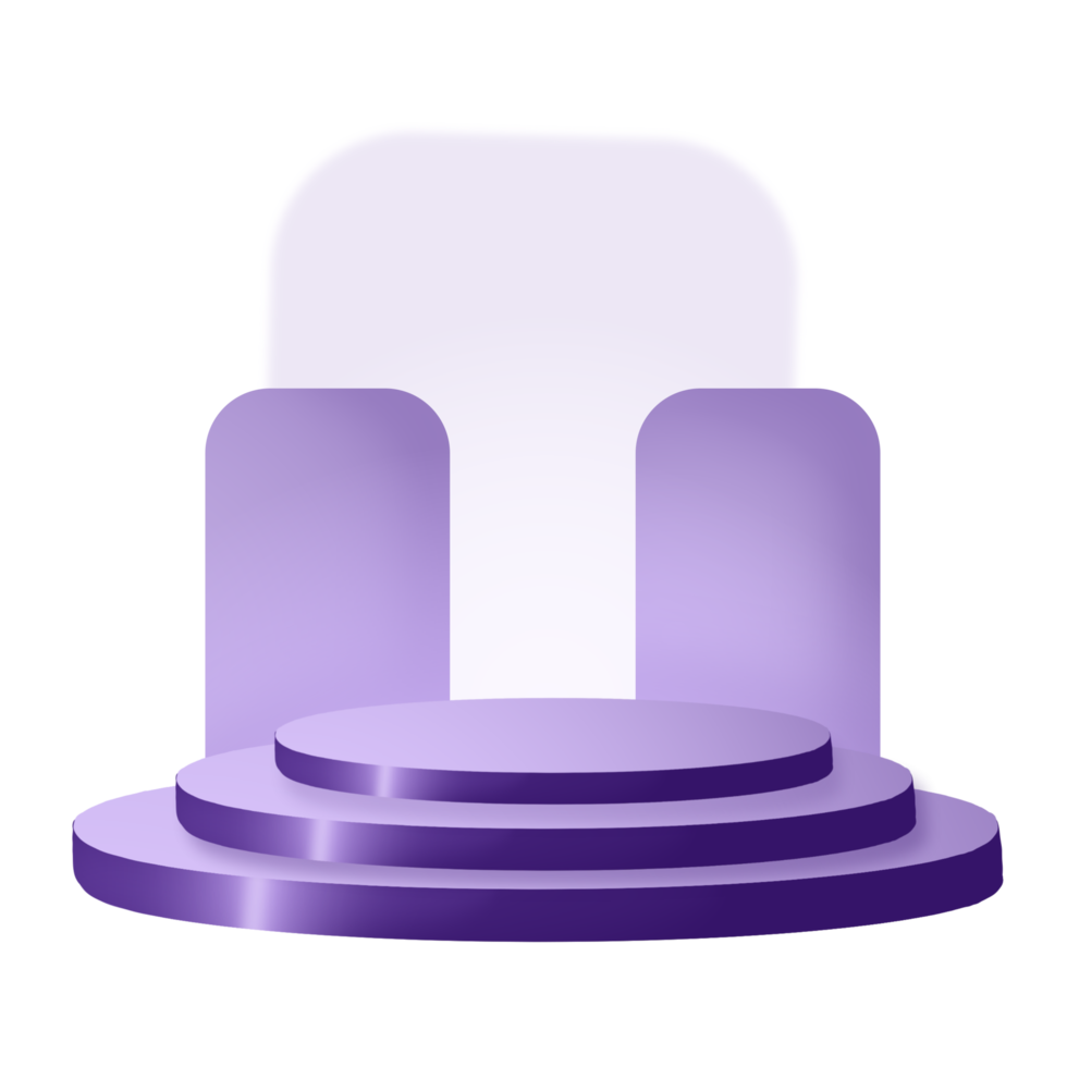 Simple podium product purple png